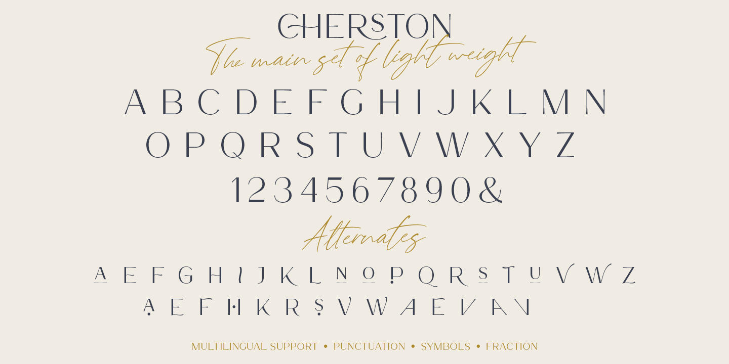 Beispiel einer Cherston Regular Rough-Schriftart